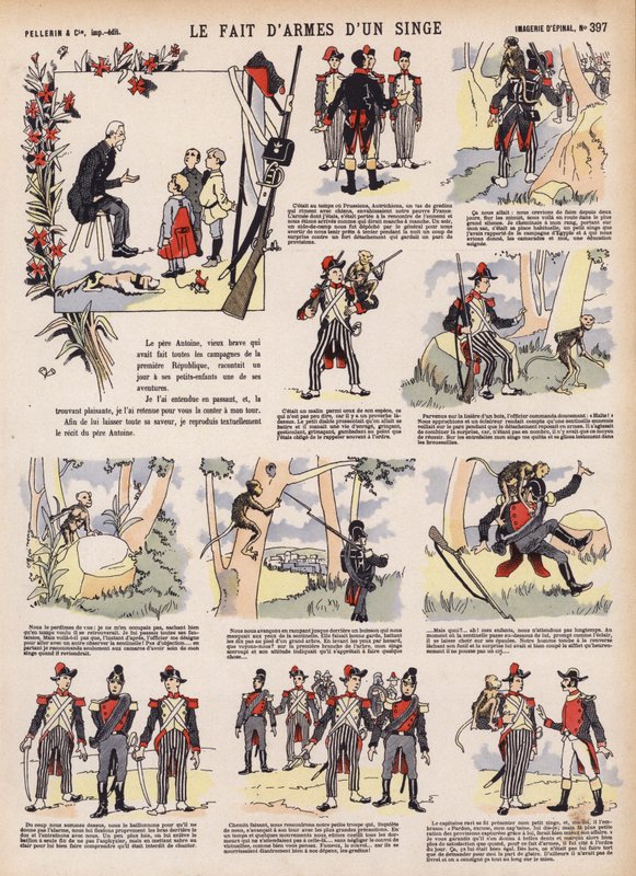 Egy majom karjai (színes litho) alkotó: French School