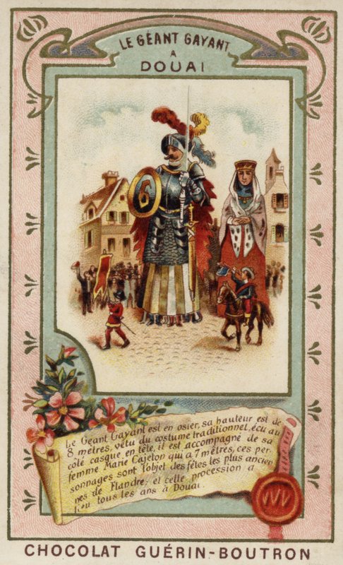 Gayant, az óriás fesztiválja, Douai, Franciaország (chromolitho) alkotó: French School