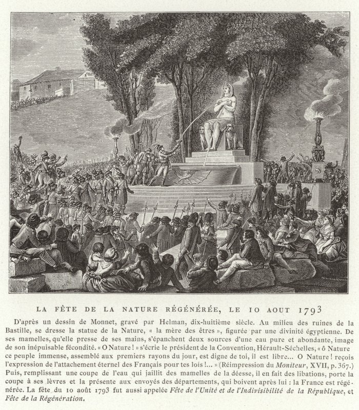 A Természet Újjáéledésének Fesztiválja, Párizs, 1793. augusztus 10 alkotó: French School