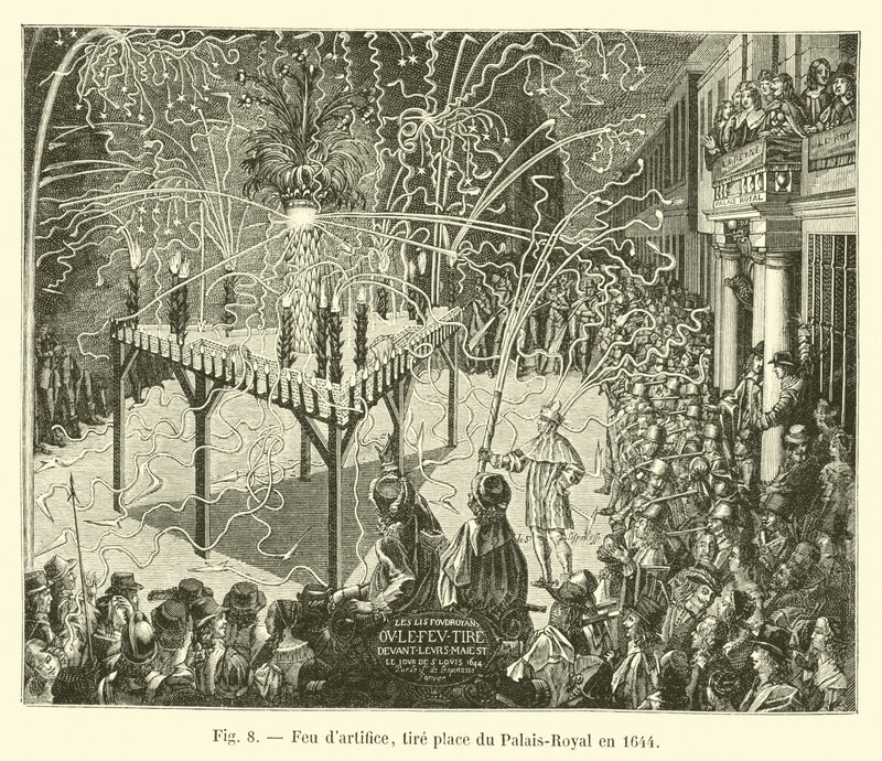 Tűzijáték, a Palais-Royal színhelye 1644-ben alkotó: French School