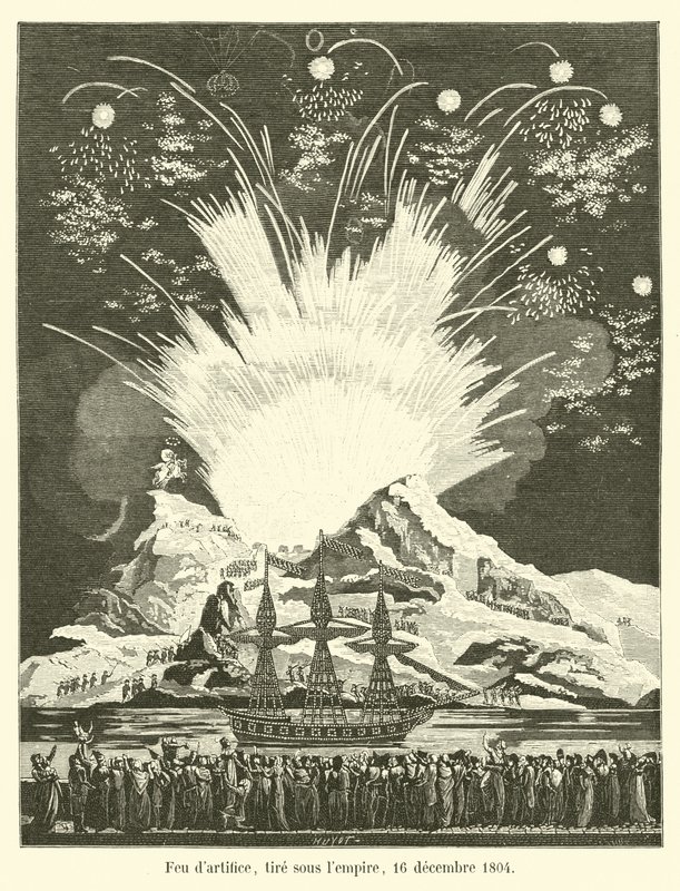 Tűzijáték, a Birodalom alatt lőtt, 1804. december 16 alkotó: French School