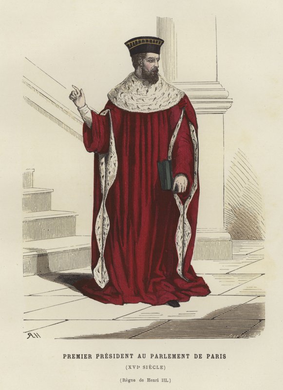 A párizsi parlament első elnöke, 16. század alkotó: French School