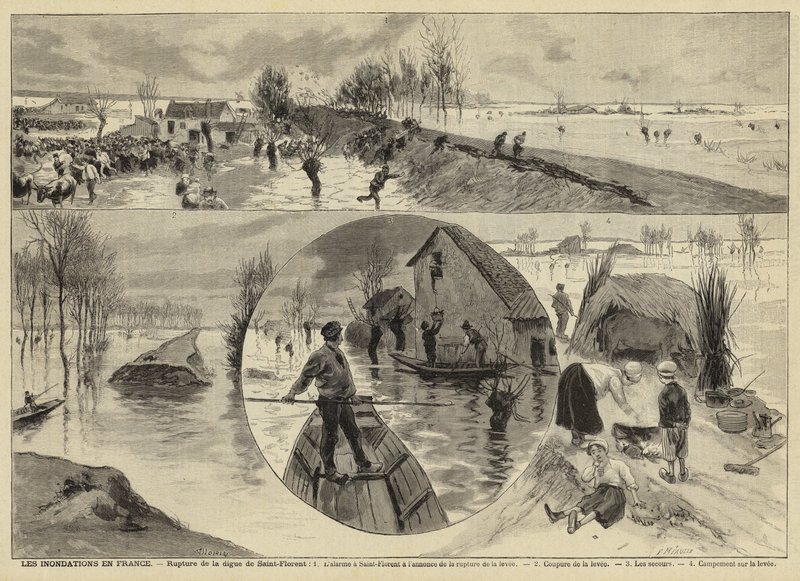 Árvíz Franciaországban, 1897 alkotó: French School