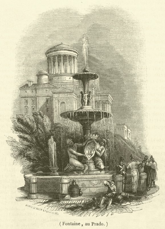Fontaine, au Prado (metszet) alkotó: French School