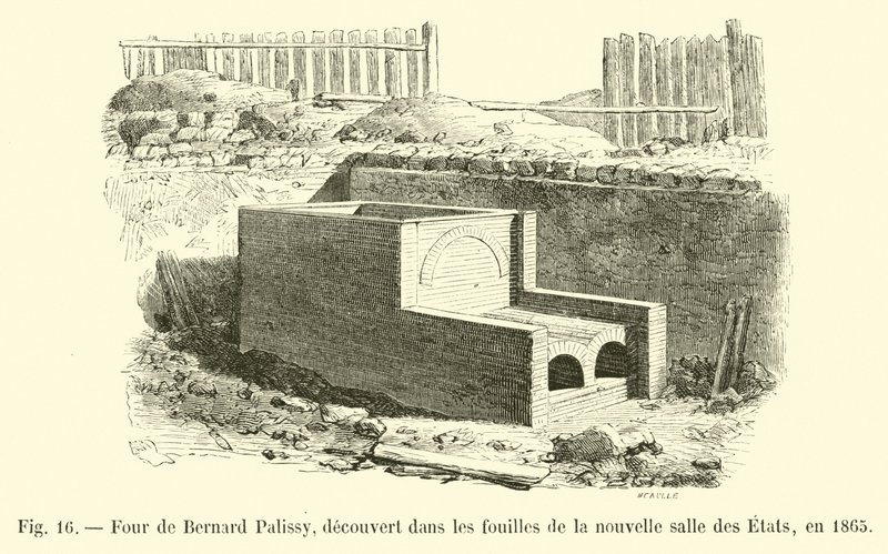 Négy Bernard Palissy, amelyet az új Salle des Etats ásatásai során fedeztek fel 1865-ben alkotó: French School