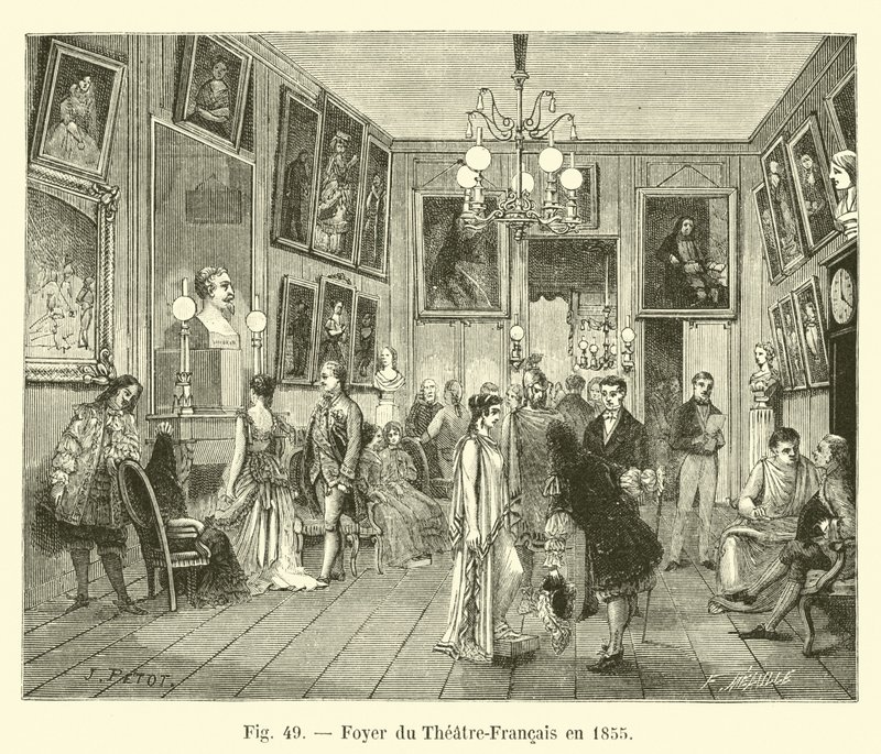 A Theatre-Francais előcsarnoka 1855-ben alkotó: French School