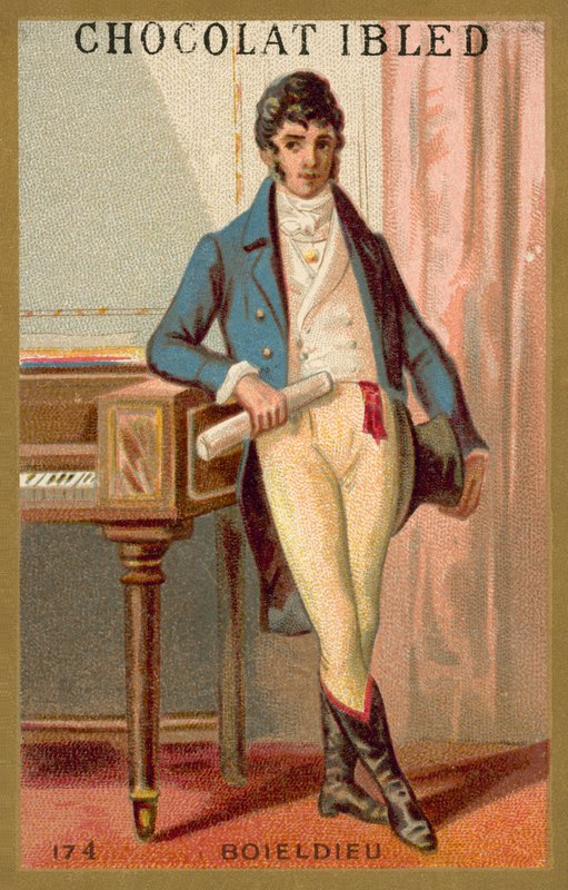 Francois-Adrien Boieldieu francia zeneszerző (chromolitho) alkotó: French School