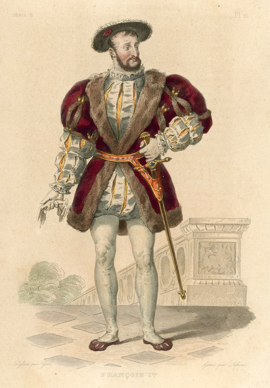 Francois Premier (színes metszet) alkotó: French School