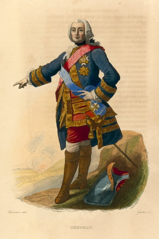 Francois de Chevert (színes metszet) alkotó: French School