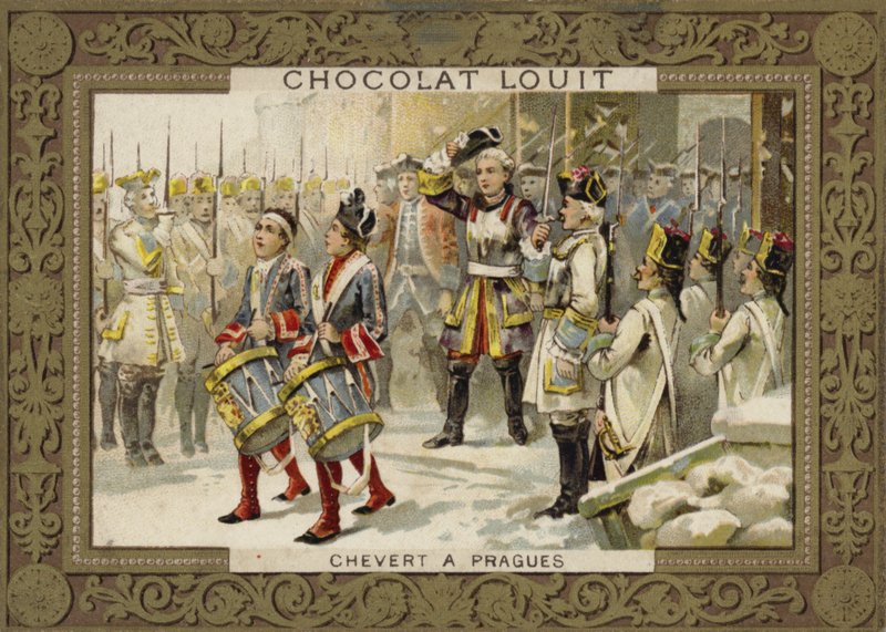 Francois de Chevert francia tábornok Prága ostrománál, 1741 alkotó: French School
