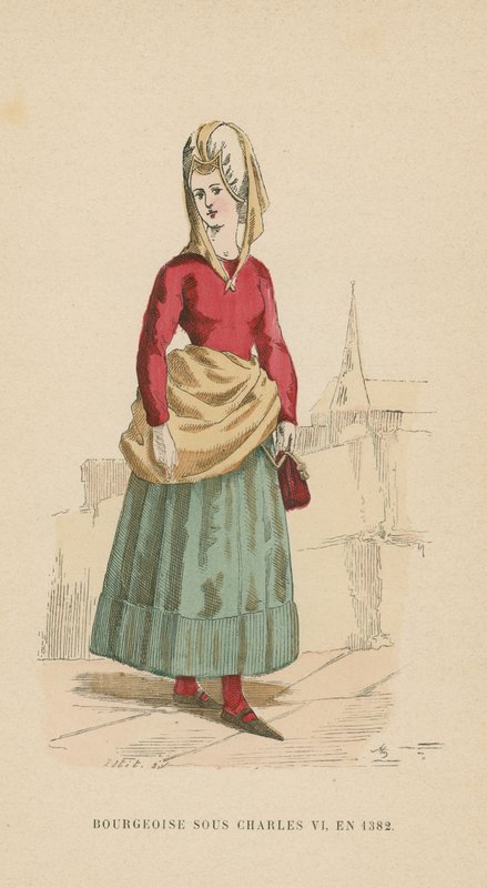 Károly francia polgári asszony, VI. Károly uralkodása idején, 1382 alkotó: French School