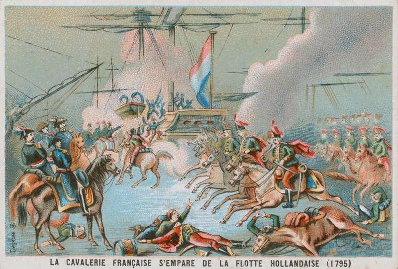 A francia lovasság elfoglalja a holland flottát, 1795 alkotó: French School