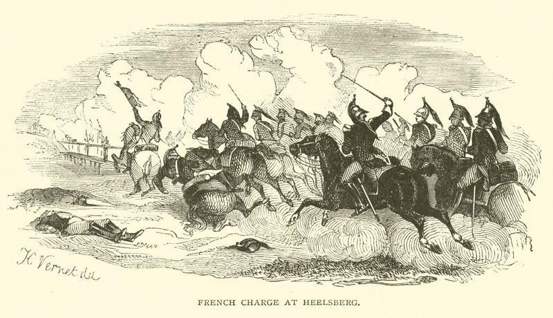 francia töltés Heelsbergben (metszet) alkotó: French School