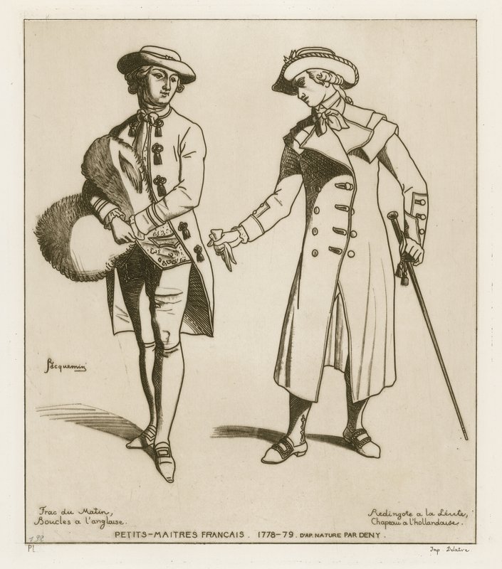 Francia dandies, 1778-79 alkotó: French School
