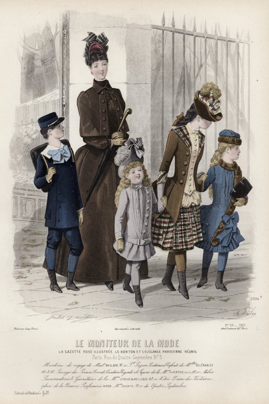 Francia divatlemez, 19. század vége alkotó: French School