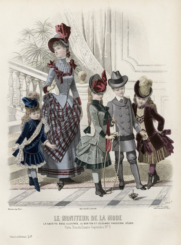 Francia divatlemez, 19. század vége alkotó: French School