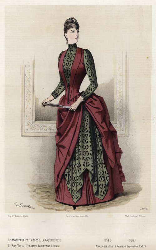 Francia divatlemez, 19. század vége alkotó: French School