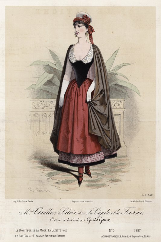 Francia divatlemez, 19. század vége alkotó: French School
