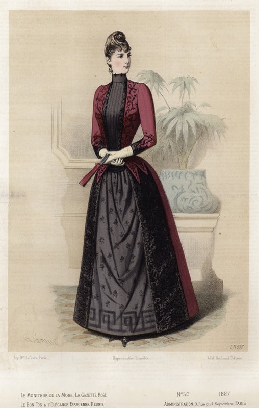Francia divatlemez, 19. század vége alkotó: French School