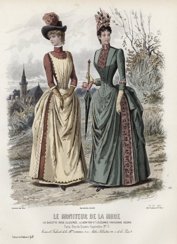 Francia divatlemez, 19. század vége alkotó: French School