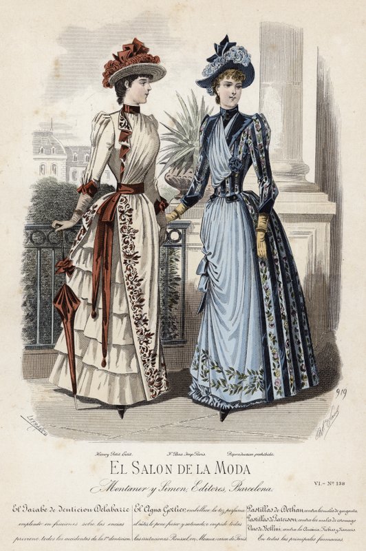 Francia divatlemez, 19. század vége alkotó: French School