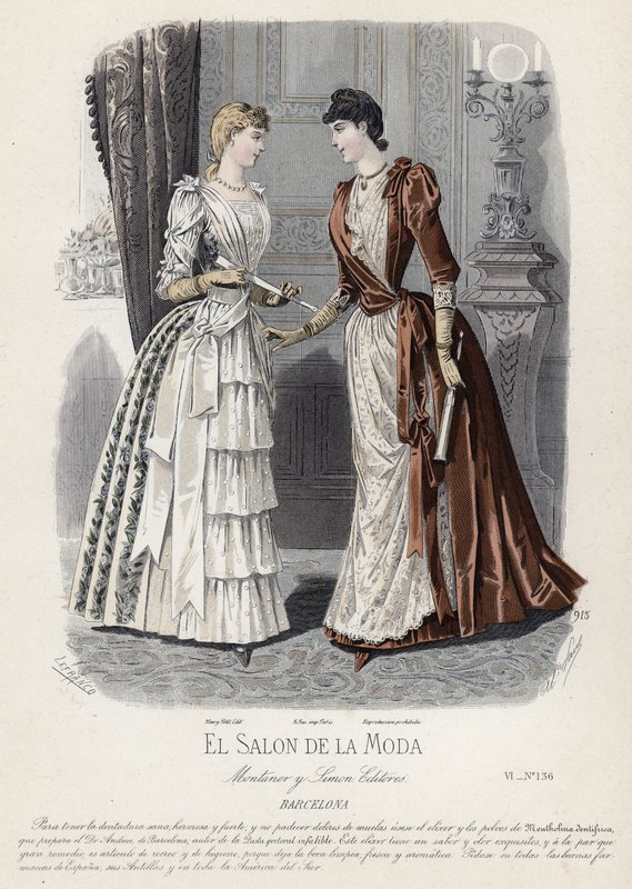 Francia divatlemez, 19. század vége alkotó: French School