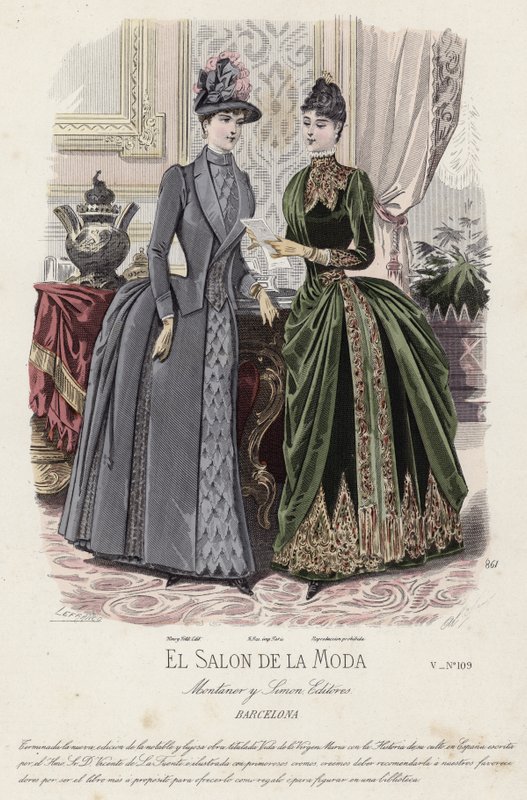 Francia divatlemez, 19. század vége alkotó: French School