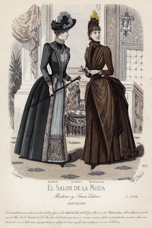 Francia divatlemez, 19. század vége alkotó: French School