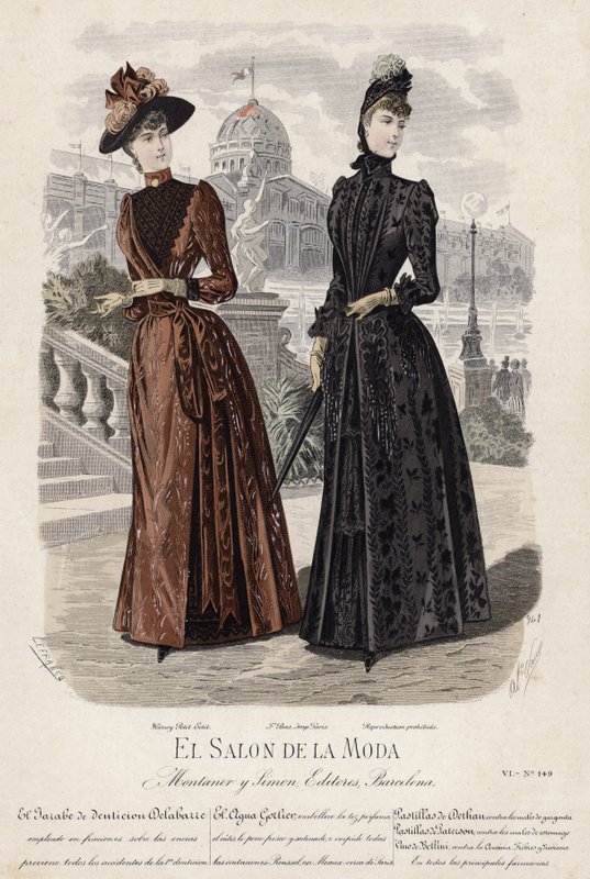 Francia divatlemez, 19. század vége alkotó: French School