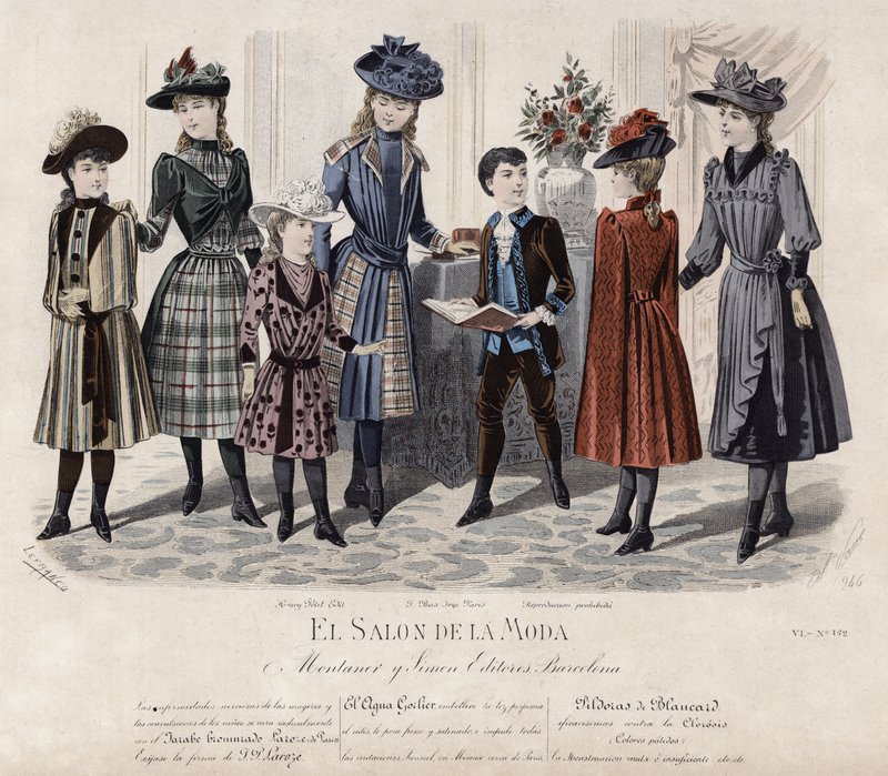 Francia divatlemez, 19. század vége alkotó: French School