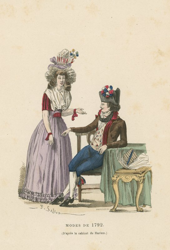 1792-es francia divat alkotó: French School