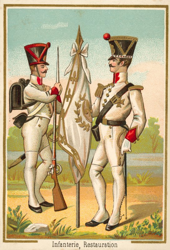 A restauráció francia gyalogsága (chromolitho) alkotó: French School