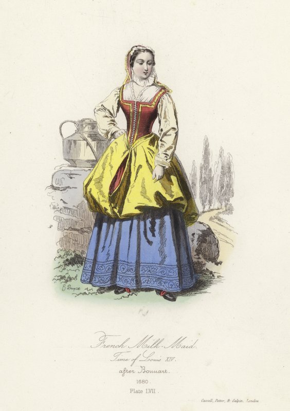 XIV. Lajos korabeli francia tejeslány alkotó: French School