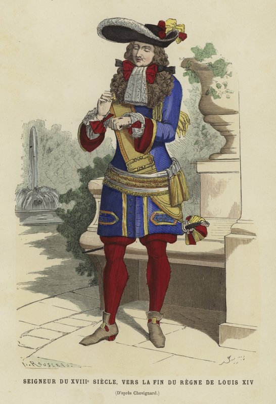 A 18. századi francia nemes, XIV. Lajos uralkodásának vége felé alkotó: French School