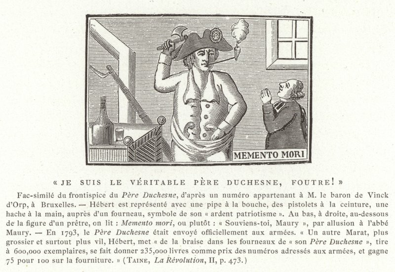 A Le Pere Duchesne homlokzata, 1790-es évek alkotó: French School