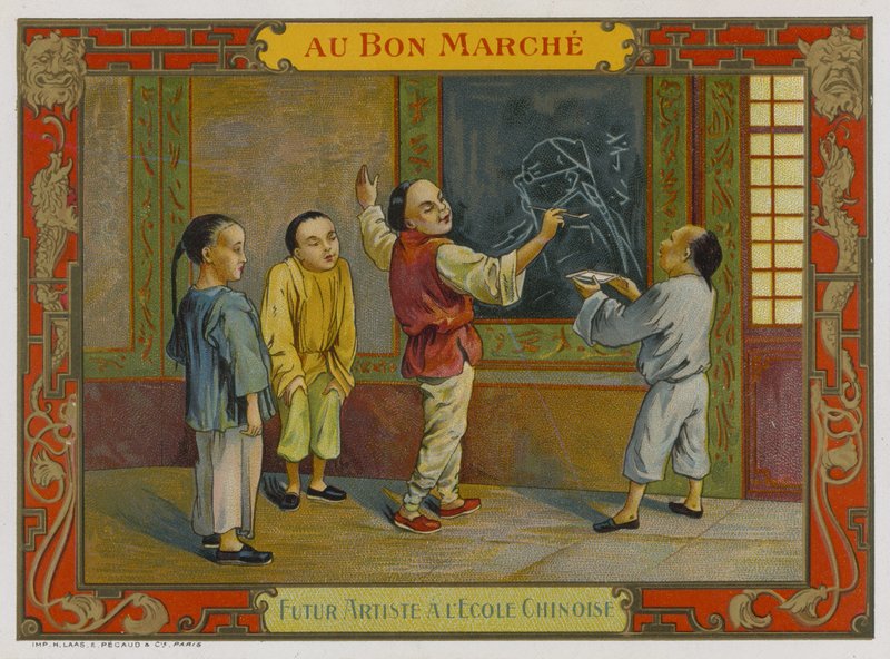Jövő művész egy kínai iskolában alkotó: French School