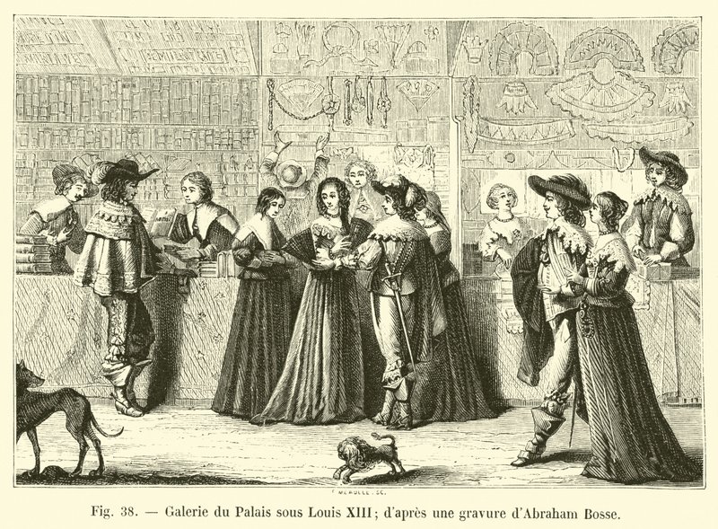 A palota galériája XIII. Lajos alatt, Ábrahám Bosse metszete után alkotó: French School
