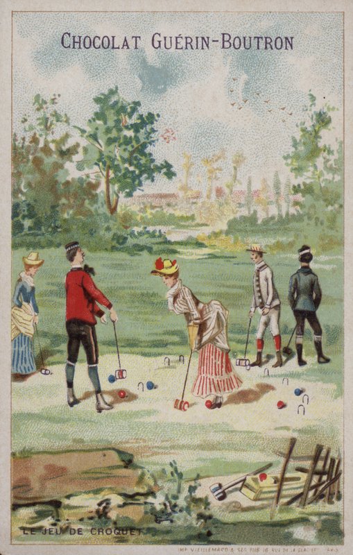 Krokett játék (chromolitho) alkotó: French School