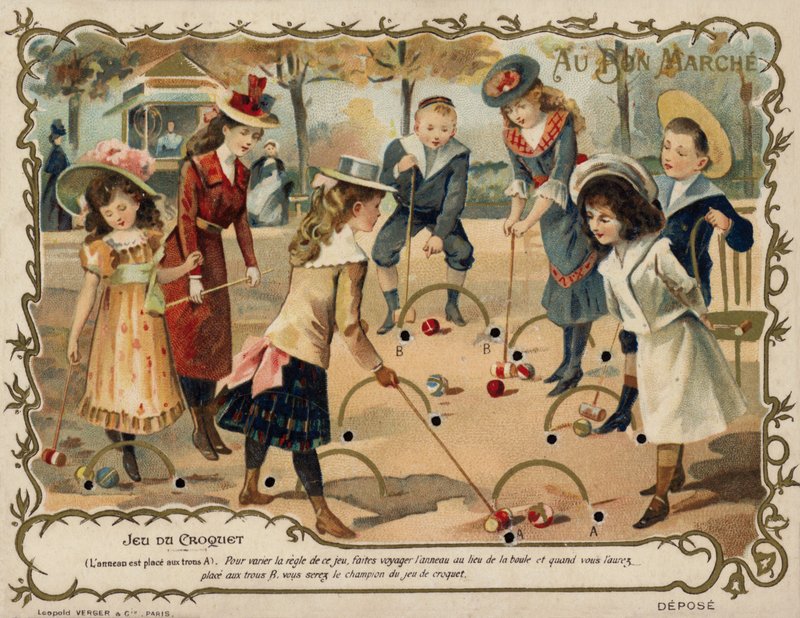 Krokett játék (chromolitho) alkotó: French School