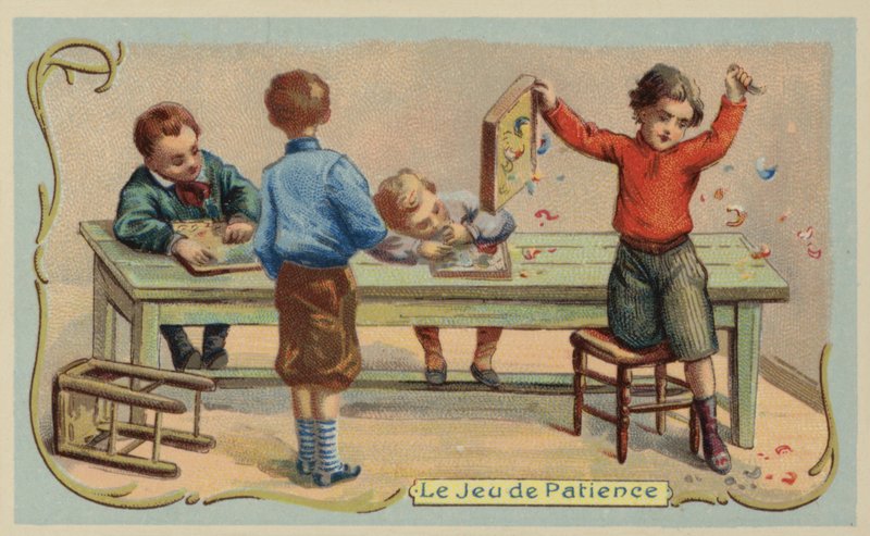 Türelemjáték (chromolitho) alkotó: French School