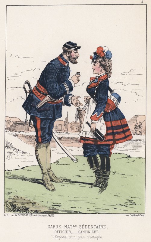 Gárda Nemzeti Ülő (színes metszet) alkotó: French School