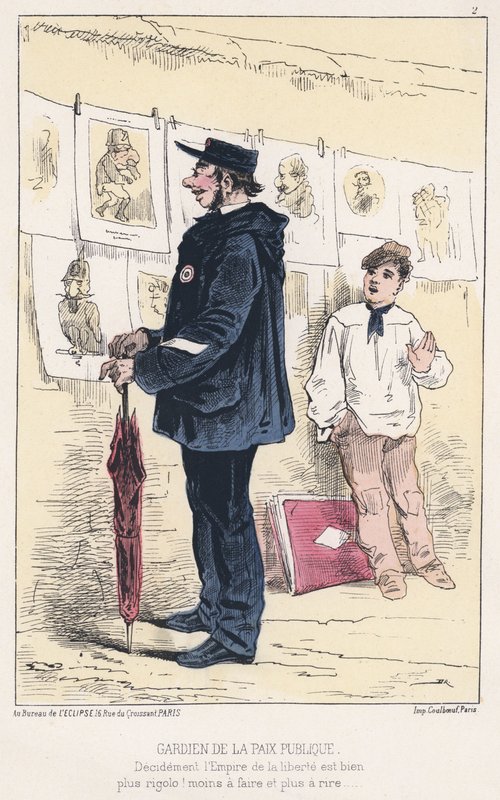 A közbéke őrzője (színes metszet) alkotó: French School