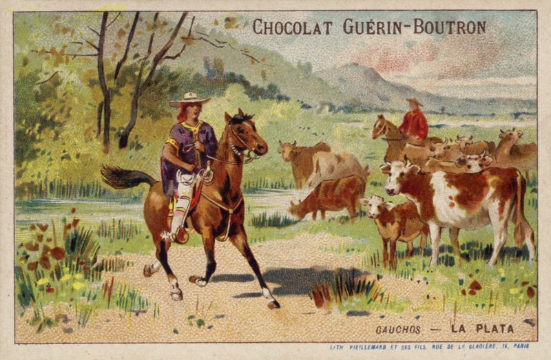 Gauchos, Argentína (chromolitho) alkotó: French School