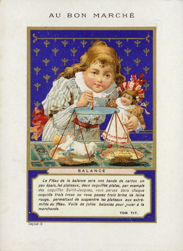 Lány játszik a mérleg alkotó: French School
