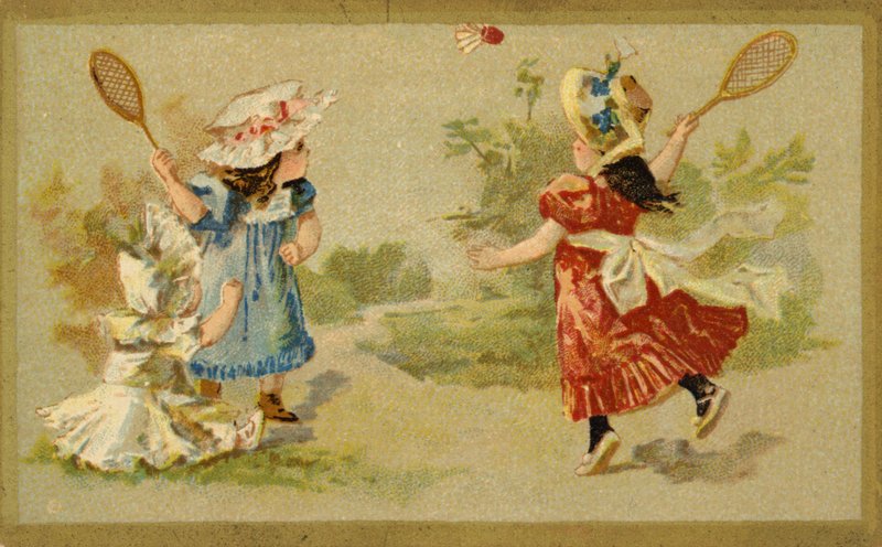 Tollaslabdát játszó lányok alkotó: French School