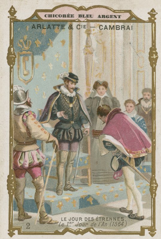 Ajándékadás újév napján, Franciaország alkotó: French School