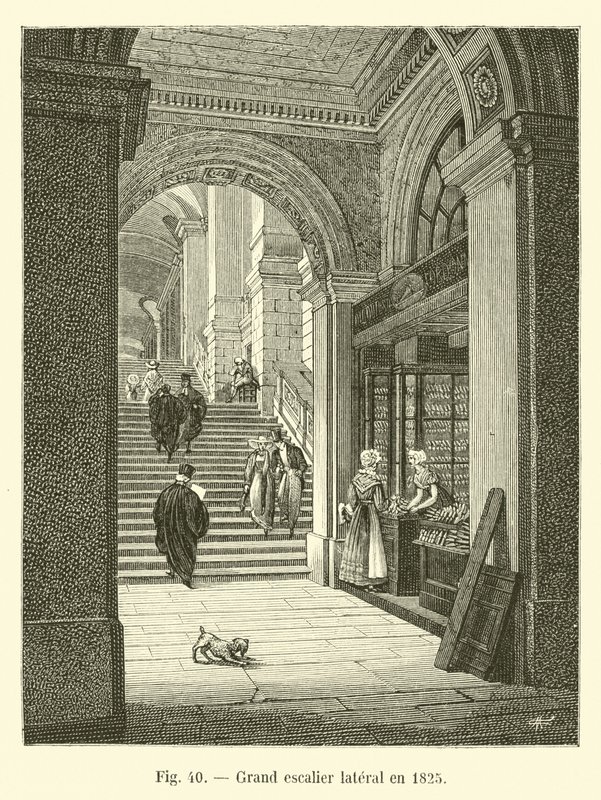 Nagy oldallépcsőház 1825-ben alkotó: French School