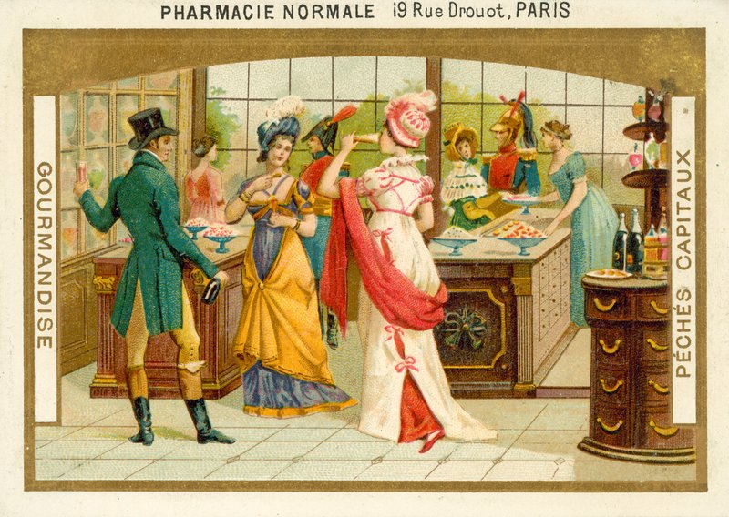 Kapzsiság (chromolitho) alkotó: French School