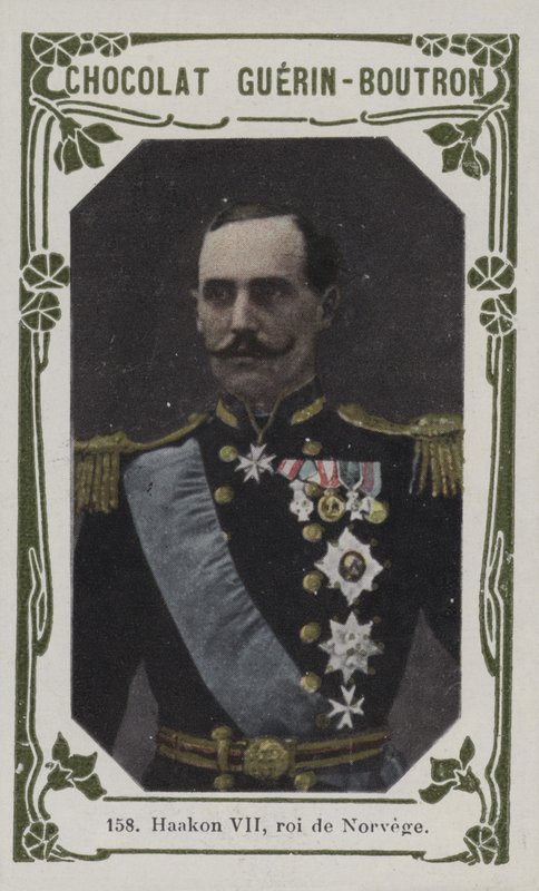 Haakon VII, roi de Norvege (coloured photo) alkotó: French School