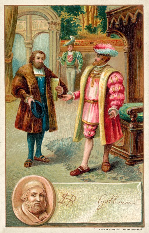 Hans Holbein VIII. Henrik királlyal (chromolitho) alkotó: French School
